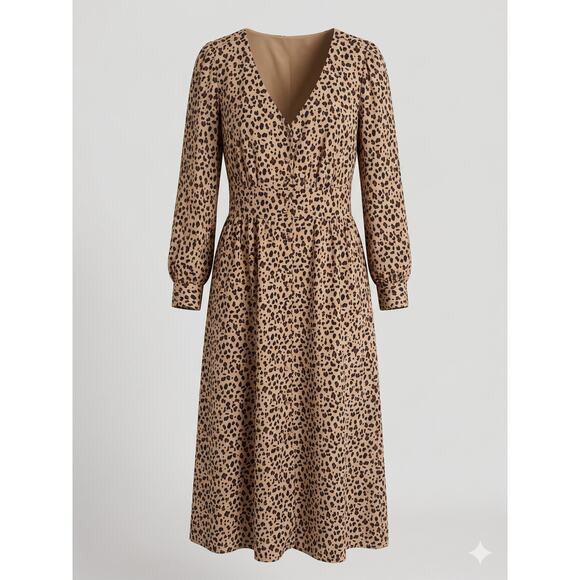 J. Crew Dresses & Skirts - J.Crew Womens S Dark Academia Office Siren Preppy Button Front A-Line Midi Dress
